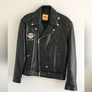 Vintage Leather Jacket Hard Rock New York 1990s Medium Unique Rare Item